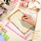 160 Packs Stationery Paper Set (50 Double Sided Stationery Writing Papers 50 Matching Envelopes) 60 Round Dot Sticker, 10 Design(Flower,5.5 x 8.25 Inch)